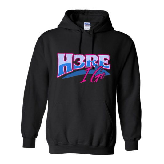 Here I Go Hoodie Black