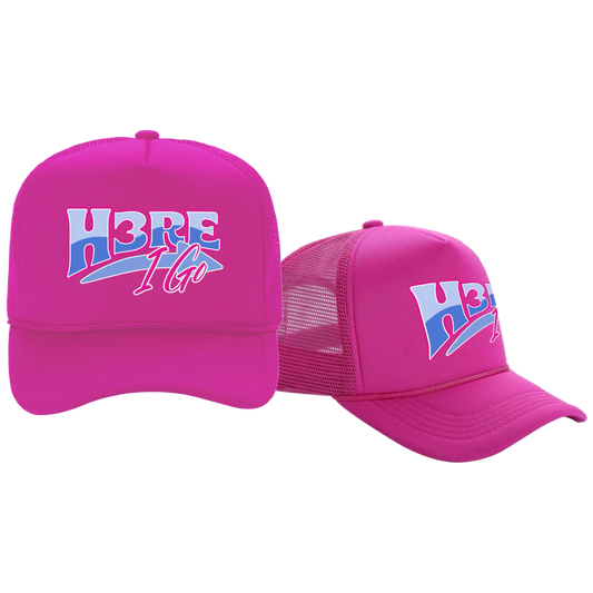 Here I Go Hat Pink